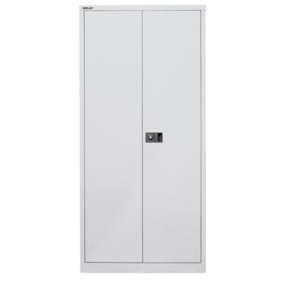 Flügeltürenschrank Universal, 4 verzinkte Fachböden, 5 OH, Farbe lichtgrau, abschließbar, Maße (HxBxT): 1.950 x 914 x 500 mm