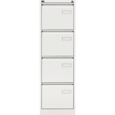 LIGHT Hängeregistraturschrank, einbahnig, DIN A4, 4 HR-Schubladen, Farbe lichtgrau, abschließbar, Maße (HxBxT): 1321 x 413 x 622 mm