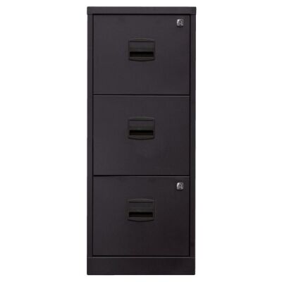 Hängeregistraturschrank PFA, 3 HR-Schubladen, Farbe schwarz, abschließbar, Maße (HxBxT): 1.015 x 413 x 400 mm