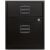 mobiler Beistellschrank PFA, 1 Universalschublade, 1 HR-Schublade, Farbe schwarz, abschließbar, Maße (HxBxT): 528 x 413 x 400 mm