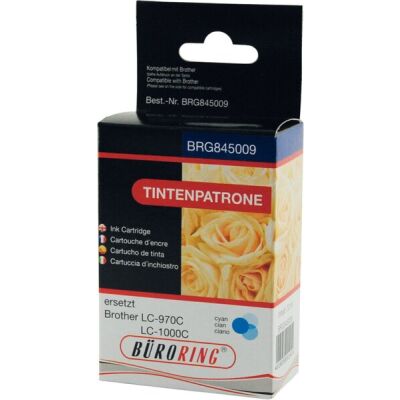 Tintenpatrone cyan für DCP-135C, DCP-135C, -150C, MFC-235C, -260C, DCP-130C, -330C, -350C ersetzt Brother LC-970C/LC-1000C