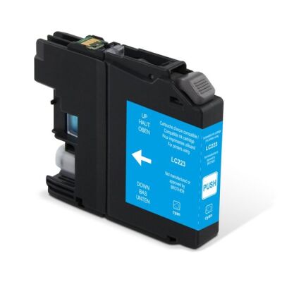 Tintenpatrone cyan für Brother, DCP-J4120DW, J562DW ersetzt Brother LC-223C
