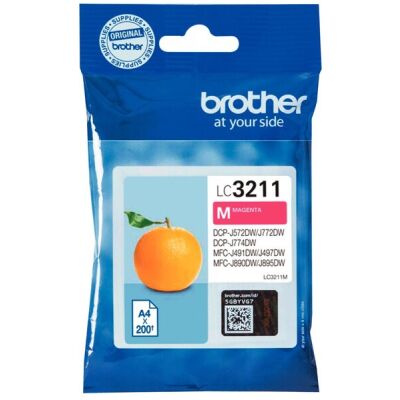 TINTENPATRONEN LC-321M für BROTHER Drucker, magenta, für ca. 200 Seiten