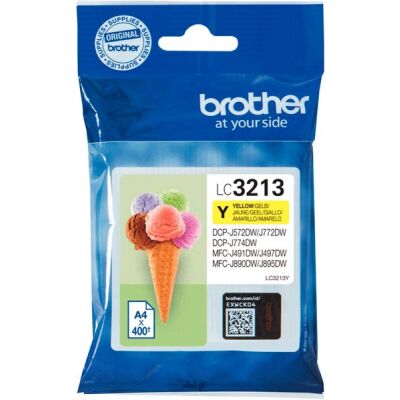 TINTENPATRONENLC-3213Y für BROTHER Drucker gelb, für ca. 400 Seiten