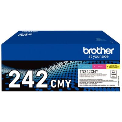 Toner TN-242CMY MultiPack für DCP-9022CDW, HL-3142CW, HL-3152CDW HL-3172CDW, MFC-9142CDN, MFC-9332CDW MFC-9342CDW, für je 1.400 Seiten je Farbe