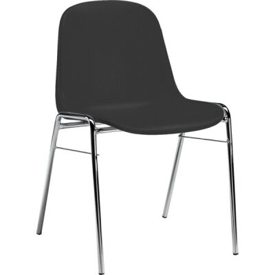 Besucherstuhl mit Chromgestell ergonomische Sitzschale