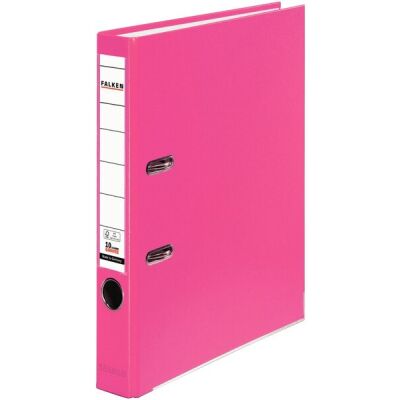 Ordner PP-Color A4 50mm pink mit Eisteckschild