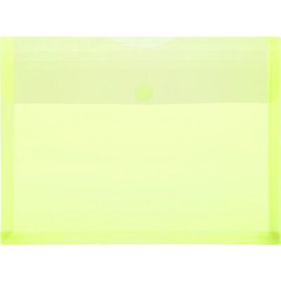 PP-Umschlag A4quer, Dehnfalten gelb transparent