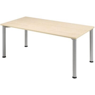 Schreibtisch B1600xT800mm Ahorn/weißalu, 4-Fuß Flex