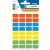 Vielzwecketiketten 12 x 19 mm, 160 Etiketten, farbig sortiert, permanent haftend, Packung à 5 Blatt