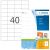 PREMIUM Etiketten 52, 5 x 29,7 mm, 4.000 Etiketten, weiß, matt, permanent haftend, Blattformat: DIN A4, Packung à 100 Blatt