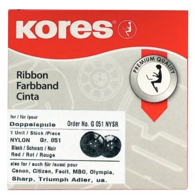 Farbband Gr. 51 schwarz/rot für Büroring 1234, 1001, 1272, Canon