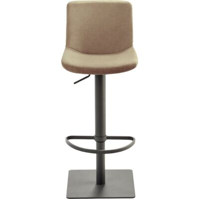 Bar-/Tresenhocker myTIMO, gepolsterte Sitzschale in beige, Gestell grau