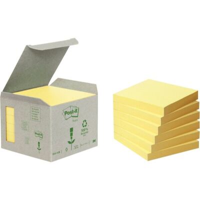 Post-it Notes Recycling Mini Tower gelb 76x76mm, 100 Blatt/Block