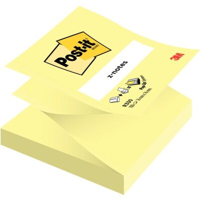 Haftnotiz Super Sticky Z-Note, 76 x 76 mm, 1 x 100 Blatt, 1 Block, gelb