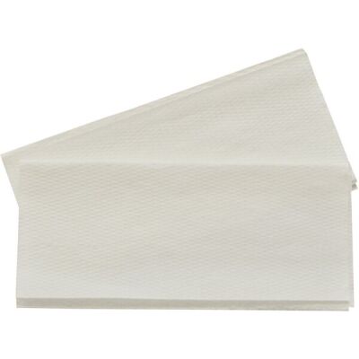 Papierhandtuch 25 x 23 cm, 1-lagig, hochweiß, Zick-Zack-Falz, 1 Karton = 20 Pack a 250 Blatt