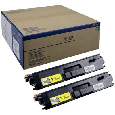 Toner, TN-900YTWIN für Brother Drucker, schwarz, bestehend aus 2x TN-900Y