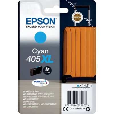 Tintenpatrone 405XL DURABrite cyan, für WF-7830, WF-7840, Inhalt: 14,7 ml