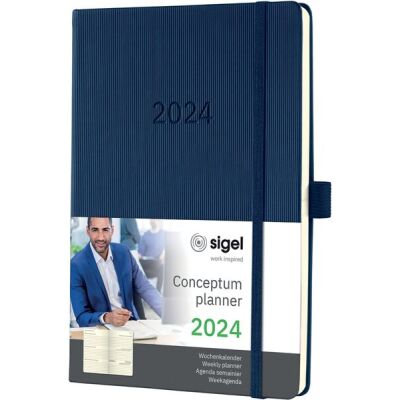 Wochenkalender Conceptum 1 Woche / 2 Seiten, 2024, midnight blue, ca. DIN A5, 192 Seiten, Hardcover