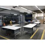 Packtisch System FLEX Grundtisch 2200x1000x690-960 mm, mit Anbauteilen - GEBRAUCHT