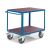 Rollcart 2 Etagen, schwerer Tischwagen 02-1367, Ladefläche 1000x700mm, Tragkraft 1200 kg, blau
