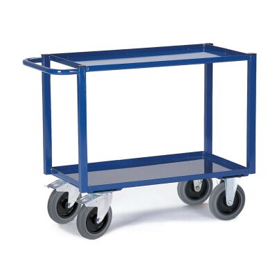 Rollcart Tischwagen mit Blechwanne 06-7169, Außenmaß: 1200x700mm, Tragkraft 400 kg, blau
