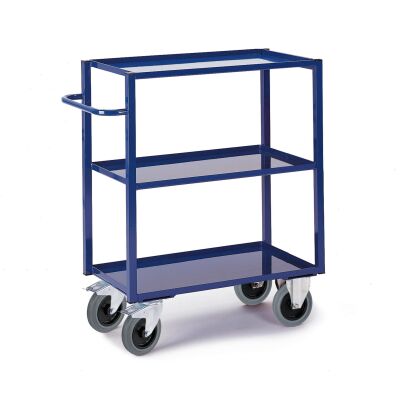 Rollcart Tischwagen mit Blechwanne 06-7178, Außenmaß: 1200x700mm, Tragkraft 400 kg, blau