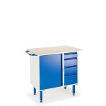 Rollcart Werkbank 07-4371, 4 Schubladen, 1 Stahlschrank,...