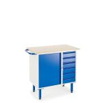 Rollcart Werkbank 07-4375,  6 Schubladen, 1 Stahlschrank,...