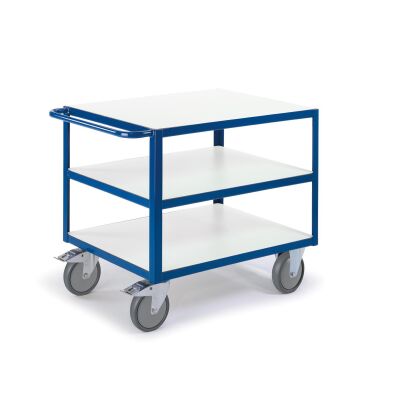 Rollcart Tischwagen ESD, schwer  06-7538ESD, Ladefläche: 1200x800mm, Tragkraft 600 kg, blau